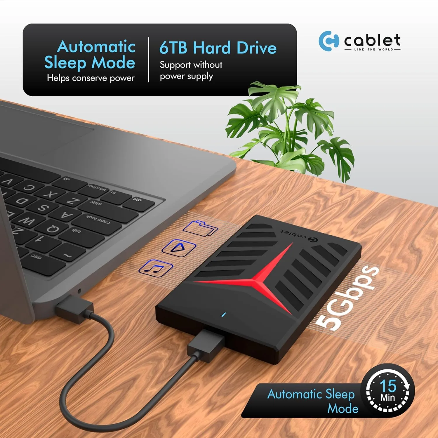 Cablet SSD Casing 2.5 Inch Sata USB 3.0 (HD2533 U3) view 2